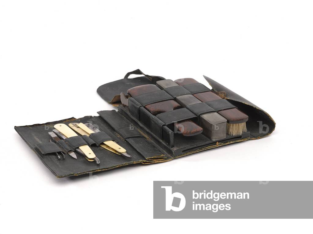 Leather toilet case, Captain John Edmund Whaite, 10th (North Lincoln) Regiment, 1849 circa (leather)