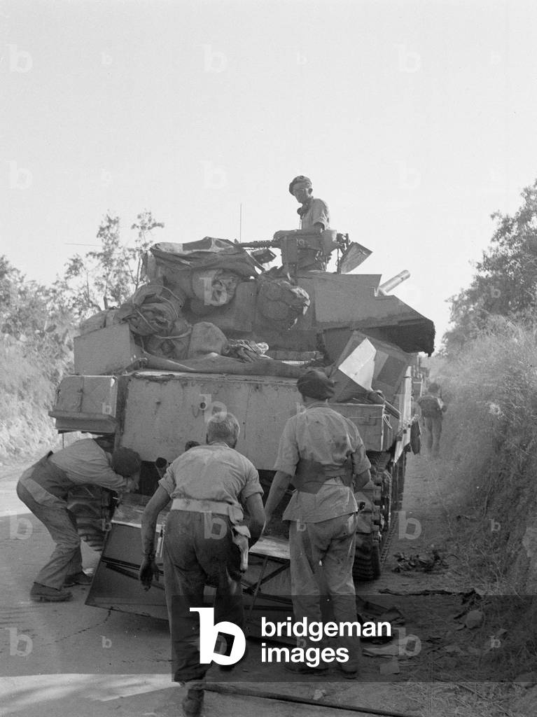 Clearing decks for action, 1943 (b/w photo)