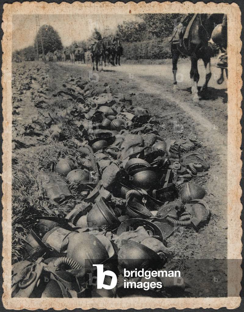 Discarded French equipment, 1940 (b/w photo)