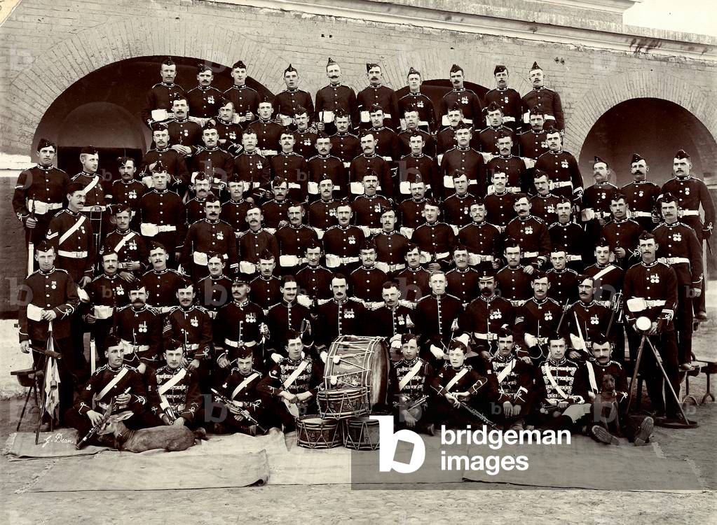 E Company 2nd Battalion The Royal Irish Fusiliers, November 1904 (b/w photo)