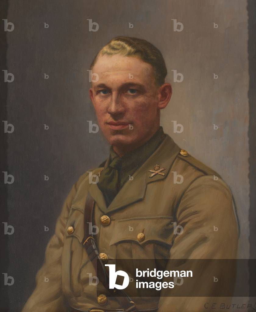 Lieutenant A L Bobby, Machine Gun Corps and the Middlesex Regiment, 1917 circa (oil on canvas)