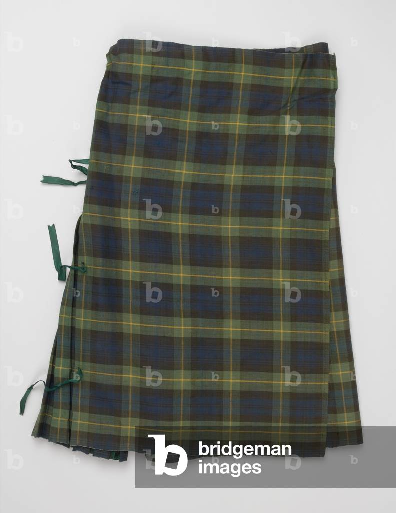 Kilt of Gordon tartan worn by Lieutenant John Bramwell, c.1815 (kilt)