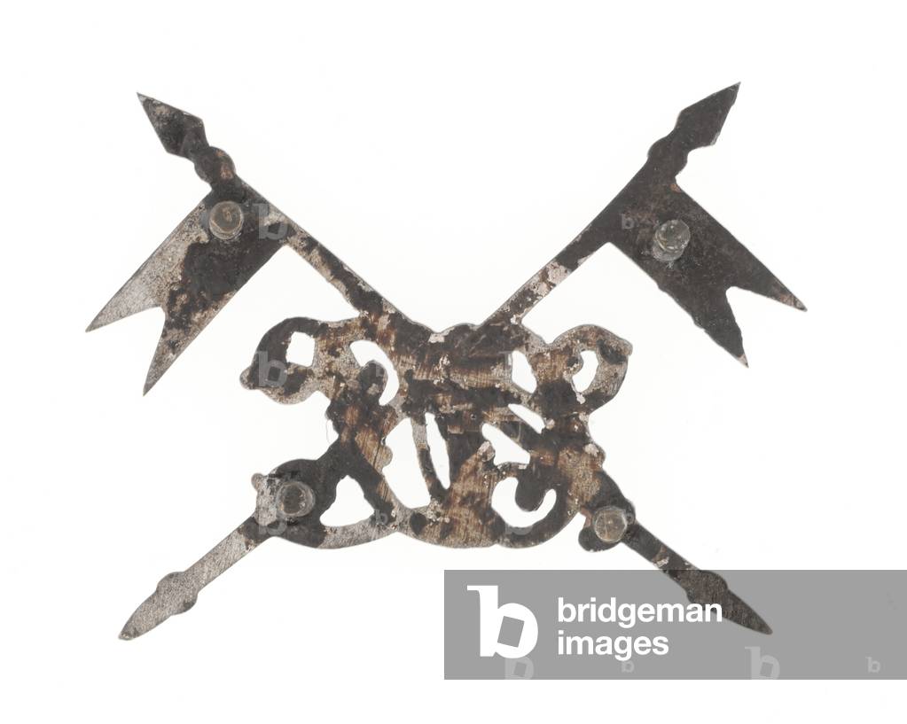 Pouch badge, Calcutta Volunteer Lancers, 1872-1881 (brass)