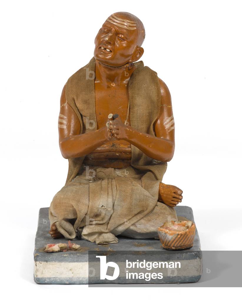 Religious mendicant, terracotta figurine, India, c.1880 (statuette)