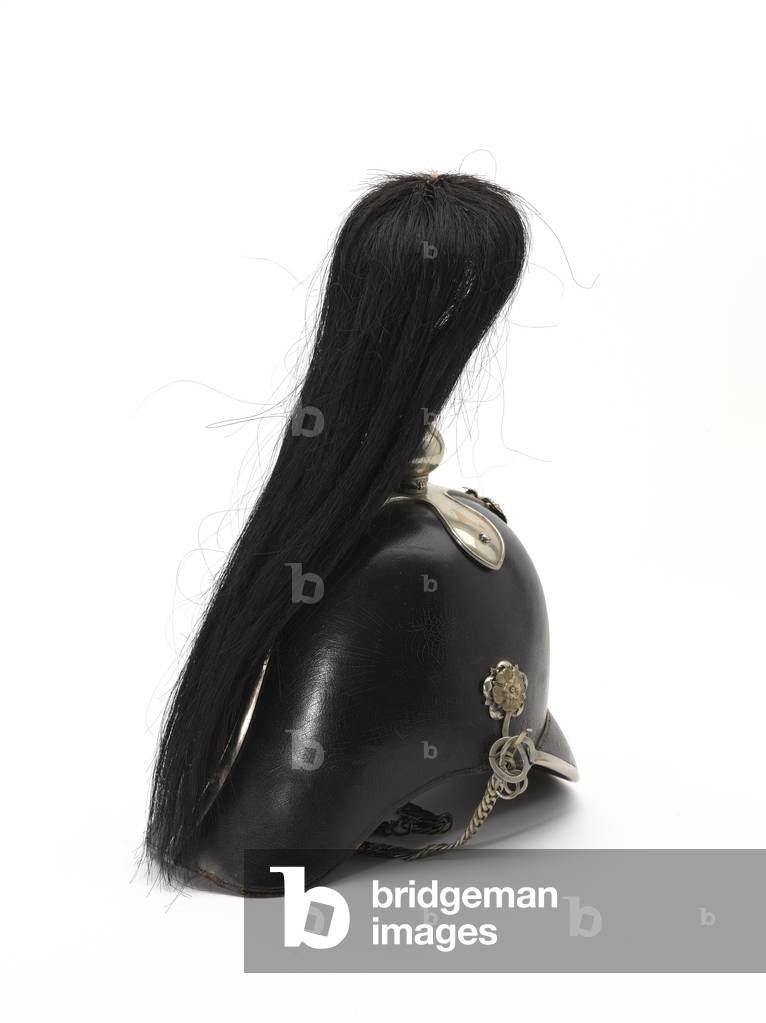 Officers helmet, Royal Jersey Militia Rifle Company, 1854 circa (leather)