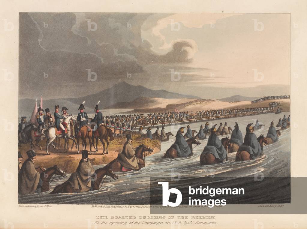 The crossing of the Niemen at the opening of the campaign in 1812 (print)