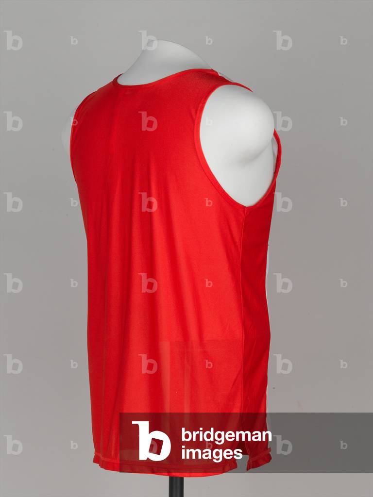 Physical training vest of Kriss Akabusi, 1993 season (fabric)