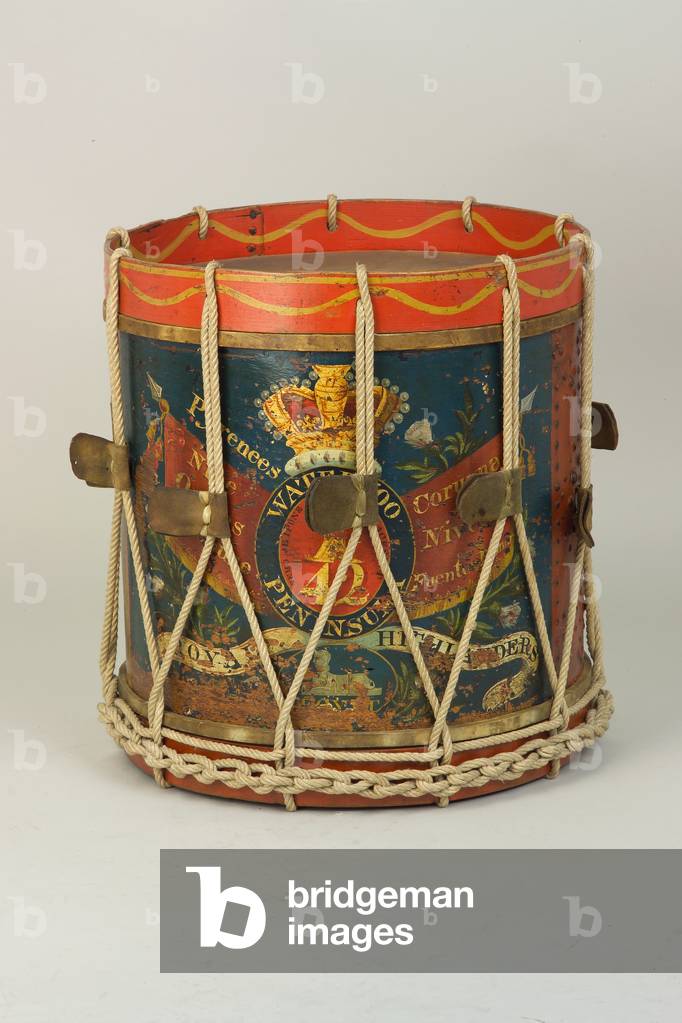 Side drum used by the 42nd (Royal Highland) Regiment of Foot, 1815 circa