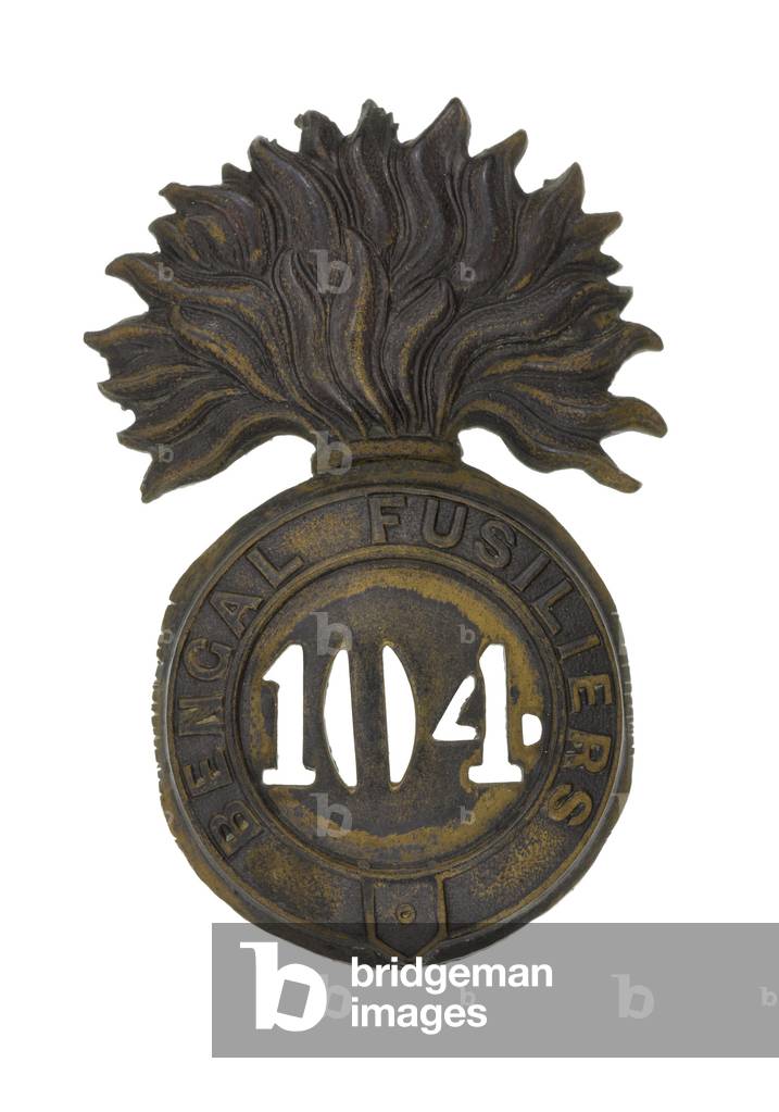 Other ranks glengarry badge, 104th Regiment of Foot (Bengal Fusiliers), c.1874 (glengarry badge, other ranks)