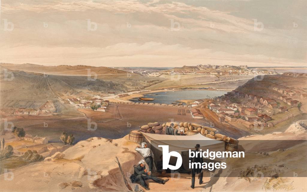 The Town Batteries or Interior Fortifications of Sebastopol from the advanced paralell of Chapman's Attack, 23 June 1855 (colour litho)