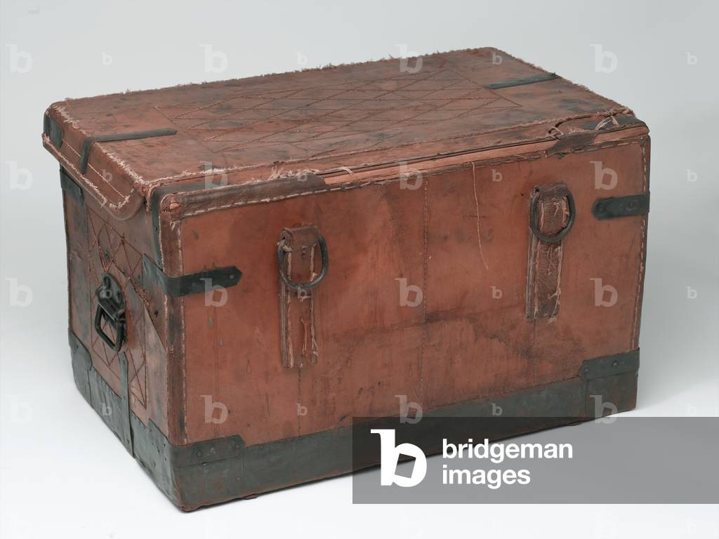Pack animal trunk, 2nd Afghan War, 1879 circa (wood and leather)