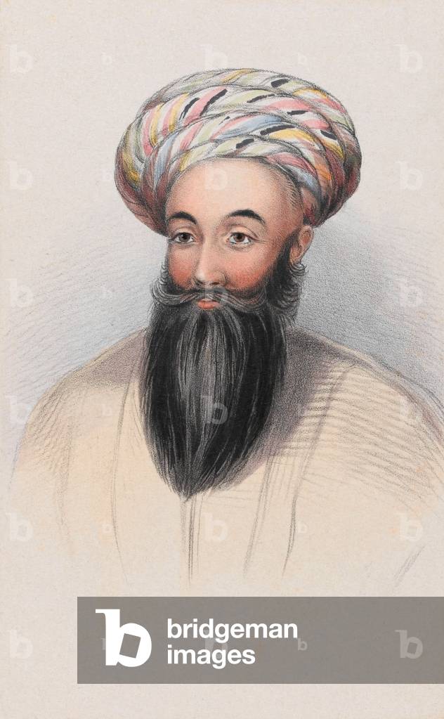 Shah Shujah, 1842 (colour litho)