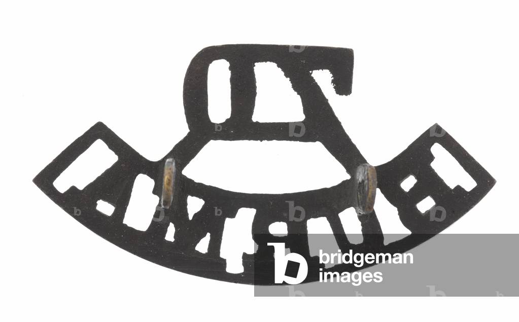 Shoulder title, 2nd Battalion 70th Burma Rifles, 1917-1922 (metal)