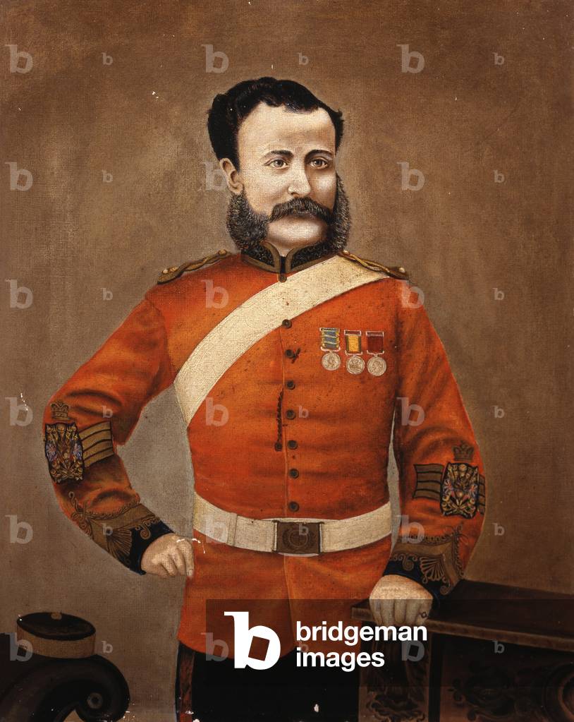 Quarter Master Sergeant H. Crisp, Portsmouth Militia Division, Royal Engineers, 1894 (oil on board)