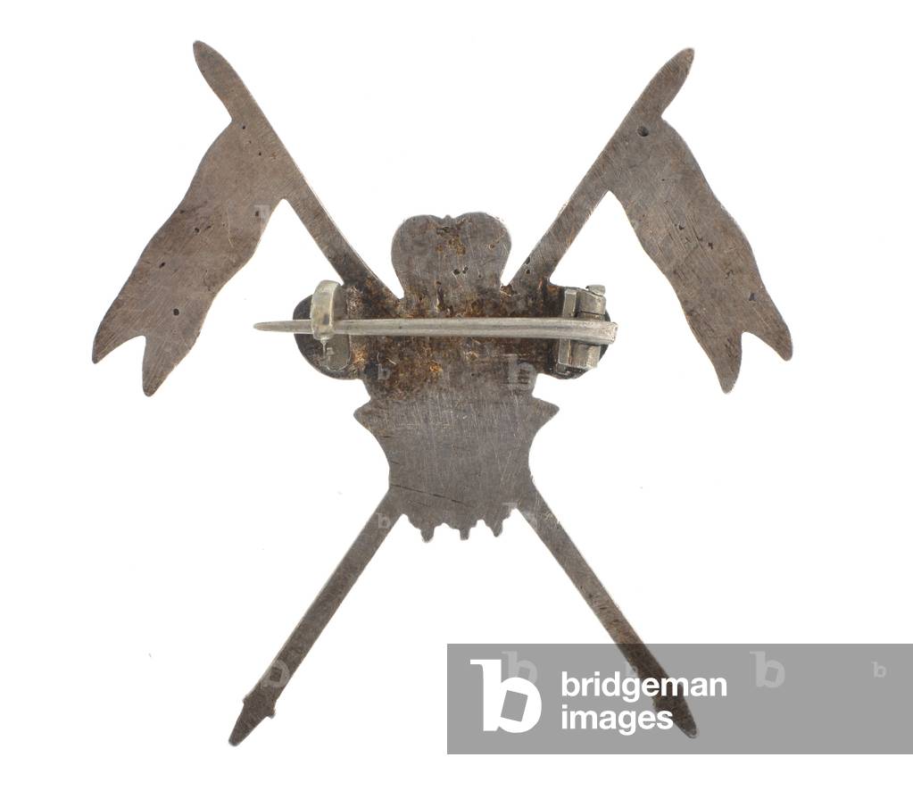 Cap badge, other ranks, 11th (Prince of Waless Own) Regiment of Bengal Lancers, 1876-1922 (metal)