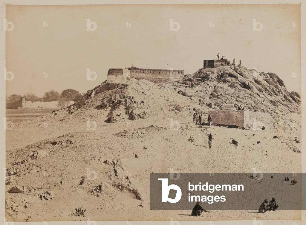 Pipers Hill and Picquet House, Jellalabad, 1879 circa (b/w photo)