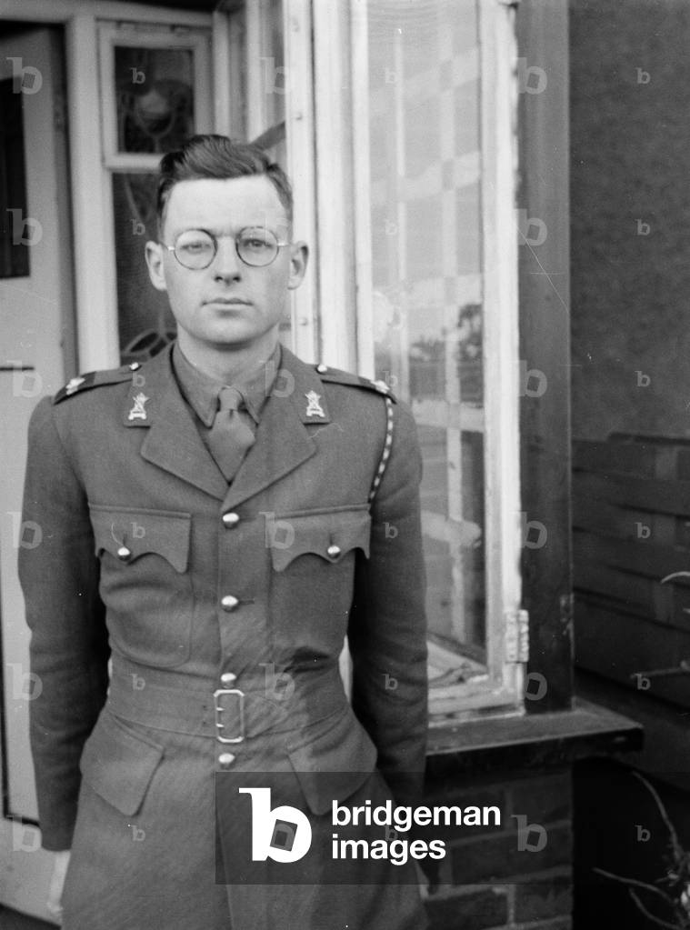 Second Lieutenant C F A Pritchard, 3rd/4th County of London Yeomanry (Sharpshooters), 1944 (b/w photo)