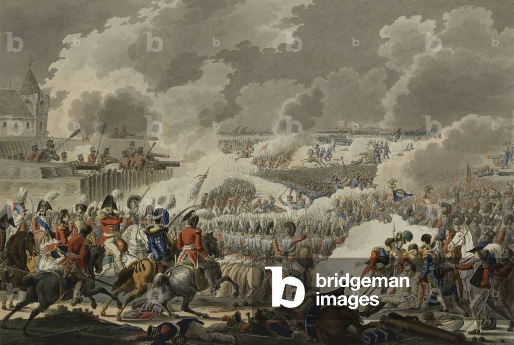 The Battle of Waterloo, 18 June 1815, published by Artaria and Co, c.1820 (coloured etching)