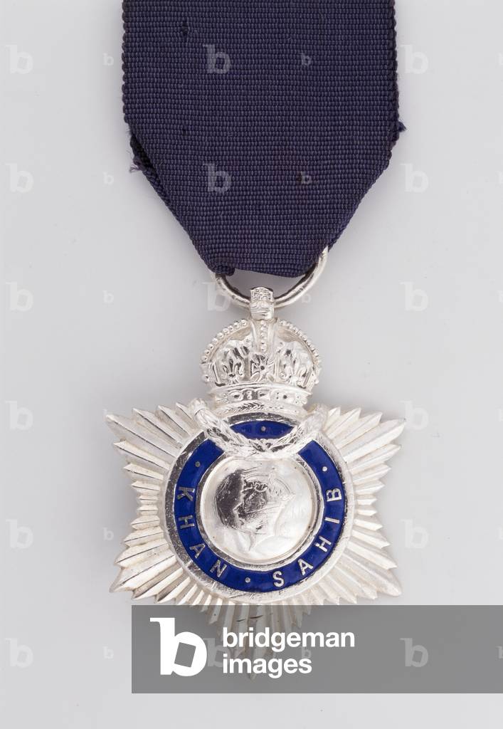 Indian Title Badge, 3rd Class Muslim type, Subadar Ghulam Hassan, 8 June 1944 (metal)