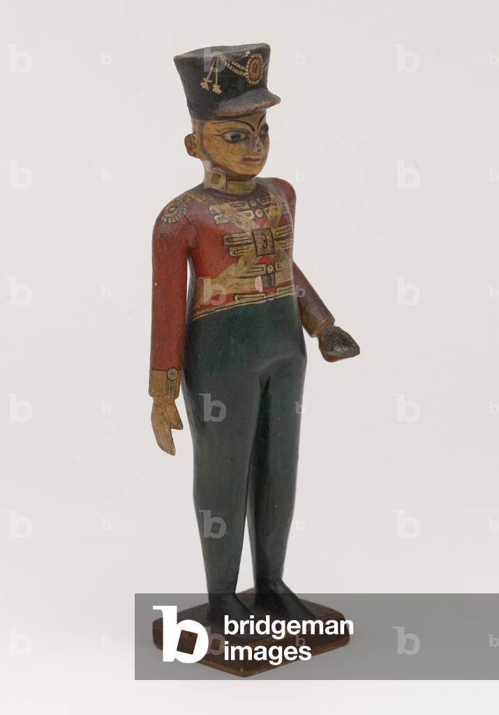 Carved wooden figure of a British officer of the 3rd Madras (European) Infantry, 1854 circa (wood)
