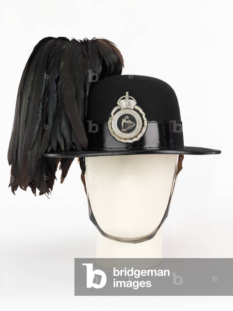 Officers full dress hat worn by Captain H Waring, North of Ireland Imperial Yeomanry, 1906 circa