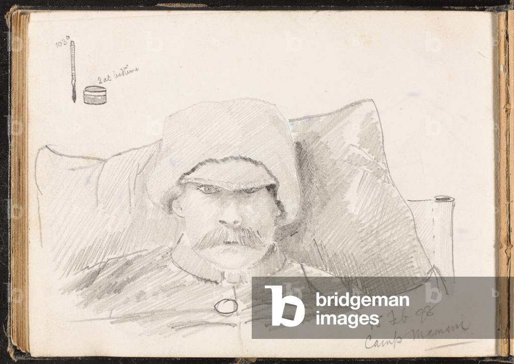 Self-portrait at Mamari Camp, 15 February 1898 (sketchbook)