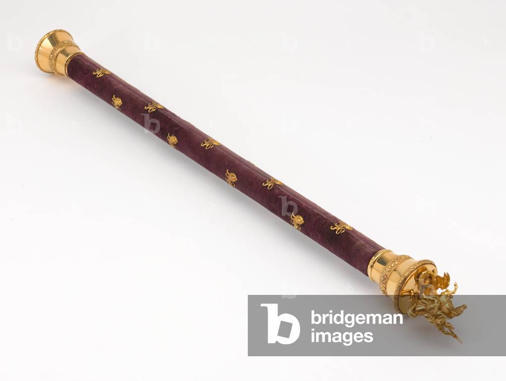 Baton awarded to Field Marshal Lord Roberts, Army Staff, 1895 (gold and velvet)