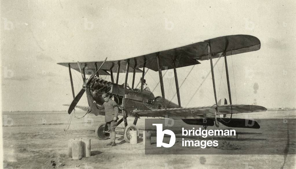 BE2C aircraft, Mesopotamia, 1917 circa (b/w photo)