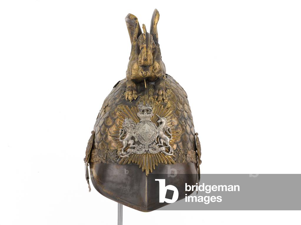 Helmet, unidentified Welsh Yeomany, 1830-1840 (metal)