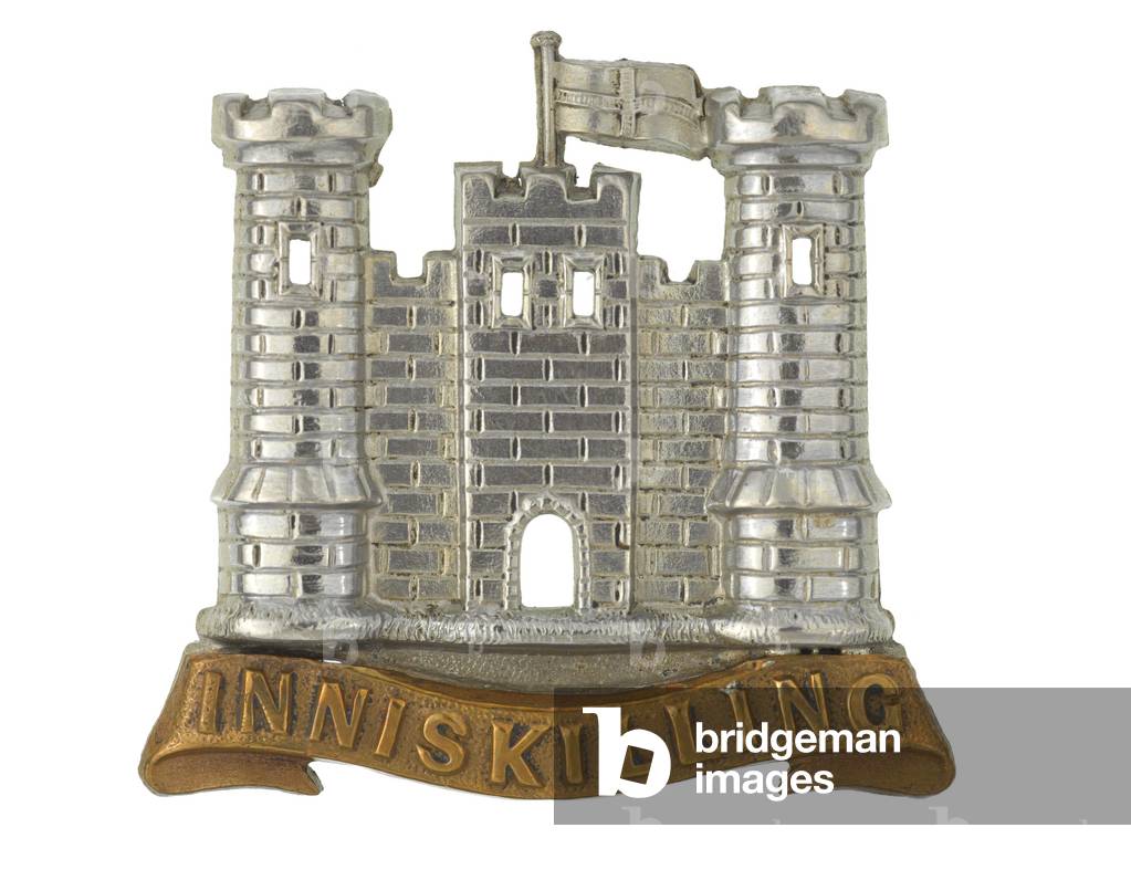 Cap badge, c.1900 (white metal & brass)