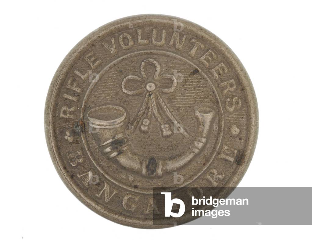 Button, Bangalore Rifle Volunteers, 1880-1920 (metal)