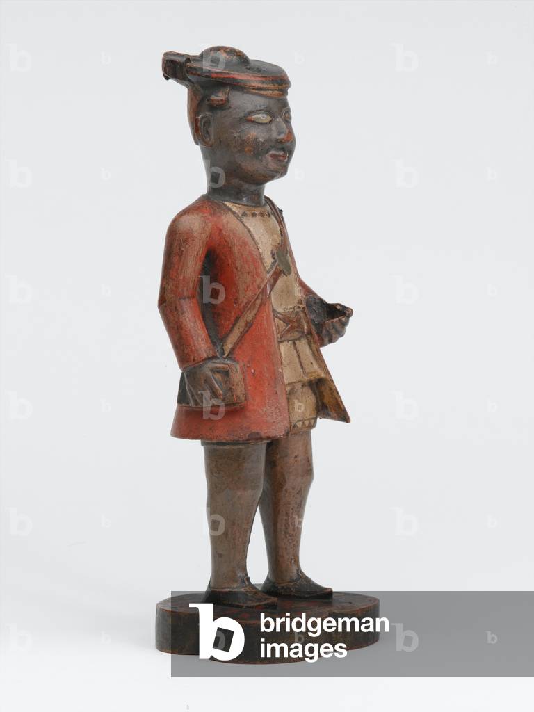 Carved wooden Company school figure of a sepoy of the Madras Army, 1785 circa (wood)