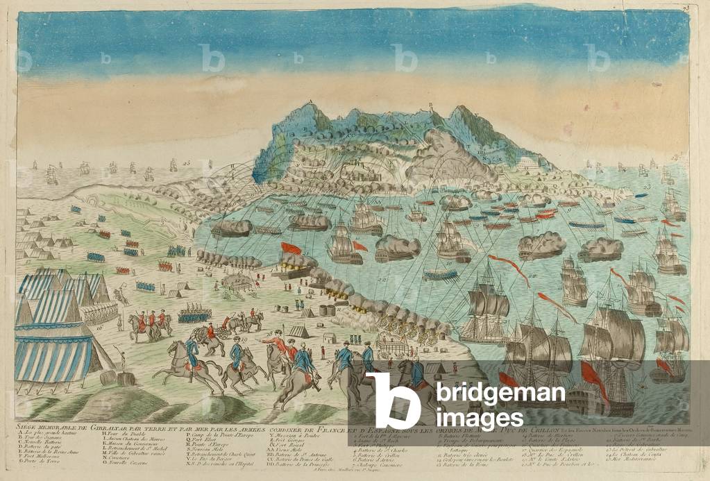 Siege of Gibraltar, 1782 (engraving)
