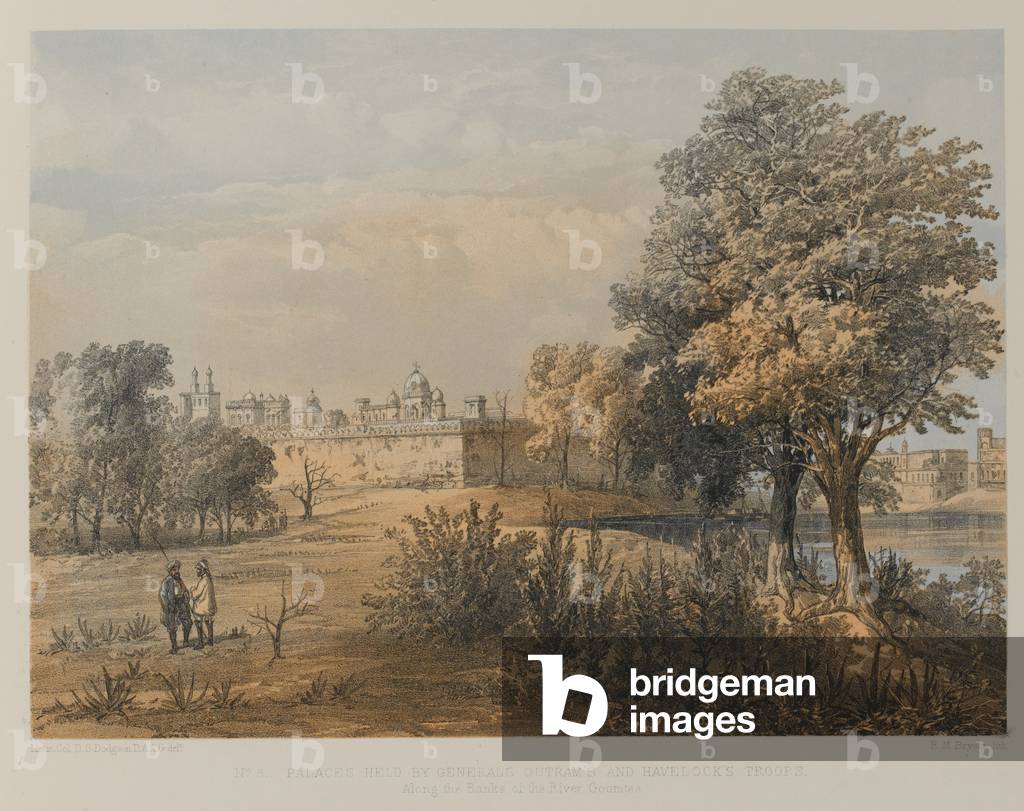 Palaces held by Generals Outrams and Havelocks Troops, 1858 circa (litho)