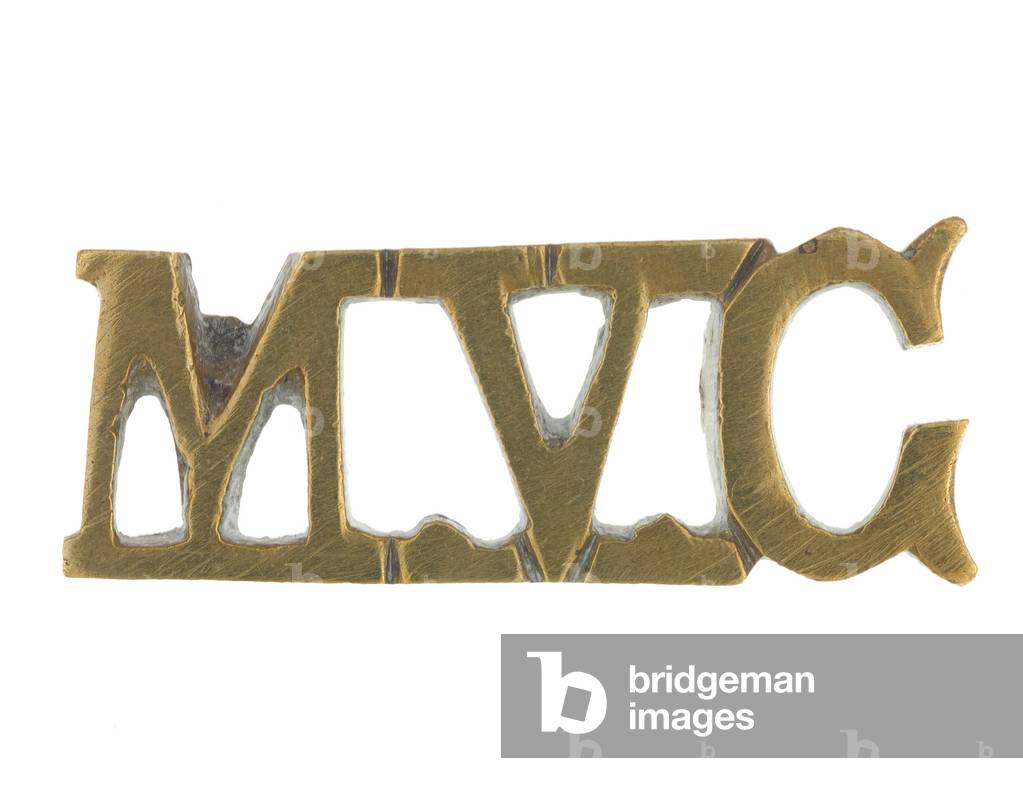 Shoulder title, Madras Volunteer Guards, pre-1920 (metal)