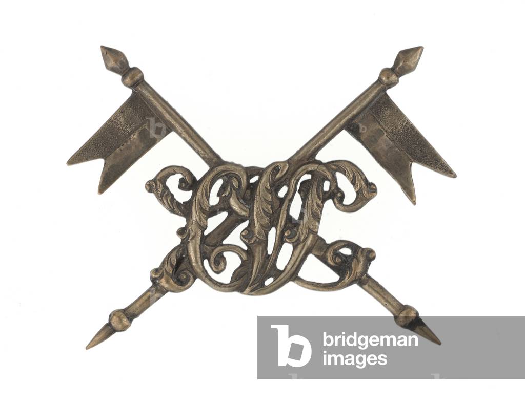 Pouch badge, Calcutta Volunteer Lancers, 1872-1881 (brass)