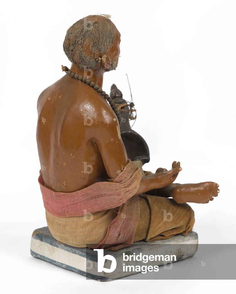 Bajae Wallah, Street Musician, terracotta figurine, India, c.1880 (statuette)