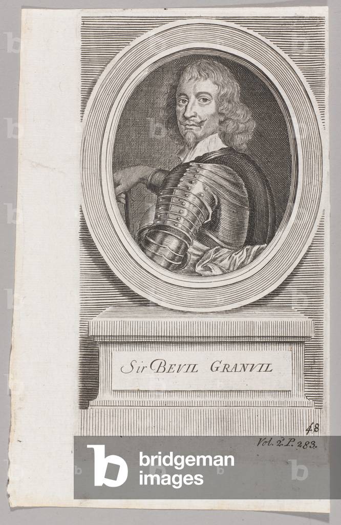 Sir Bevil Granvil, 1643 (c). (line engraving)