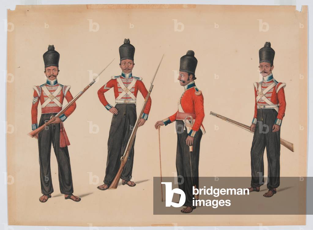 40th Madras Native Infantry, 1835 circa (w/c)