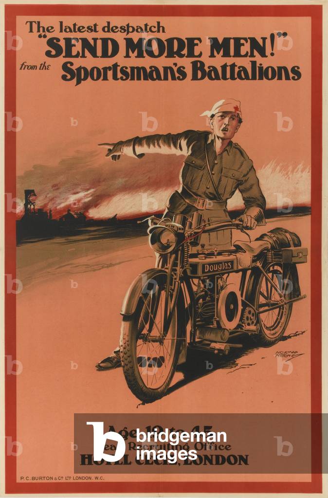 ‘The latest despatch 'Send More Men!' from the Sportsman's Battalions', 1915 (colour litho)