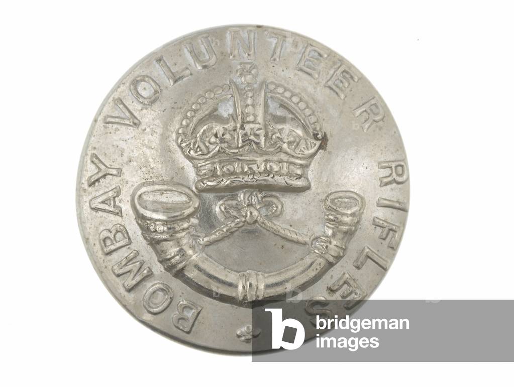 Button, Bombay Volunteer Rifles, 1901-1947 (metal)