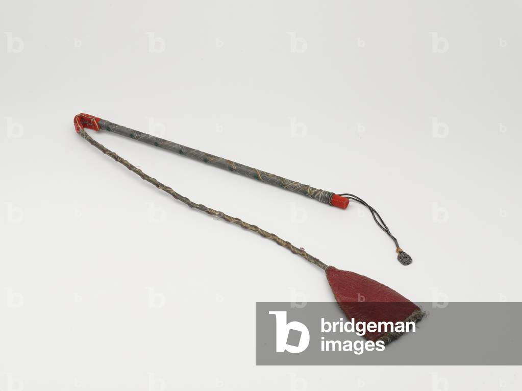 Riding whip, 1854 (leather and metal)