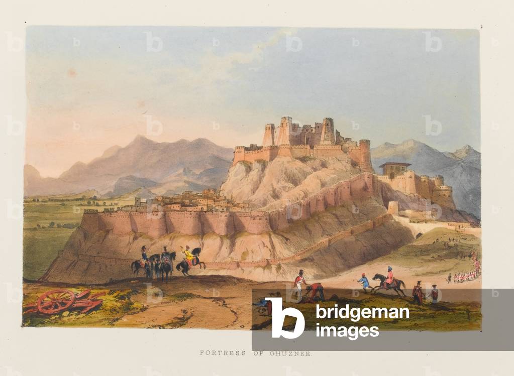 Fortress of Ghuznee, 1839 circa (coloured lithograph)