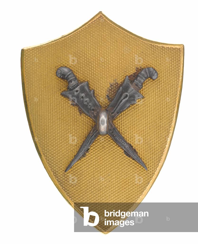 Pouch badge ornament, Malay State Guides, 1896-1919 (silver and gilt)