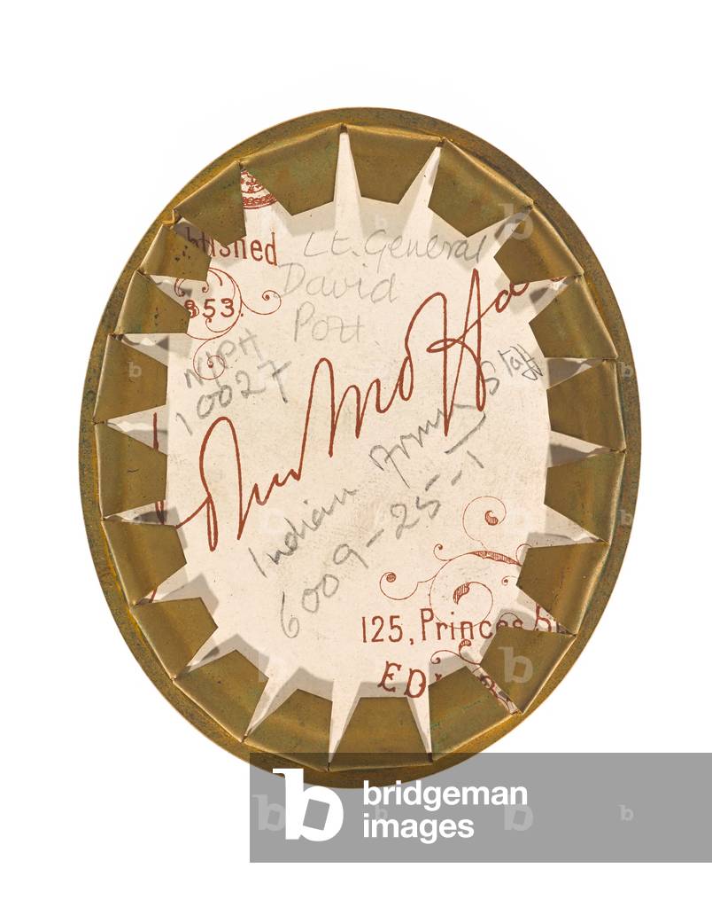 Lieutenant-General David Pott (1812-1881) in staff uniform, 1875 circa (miniature on card)