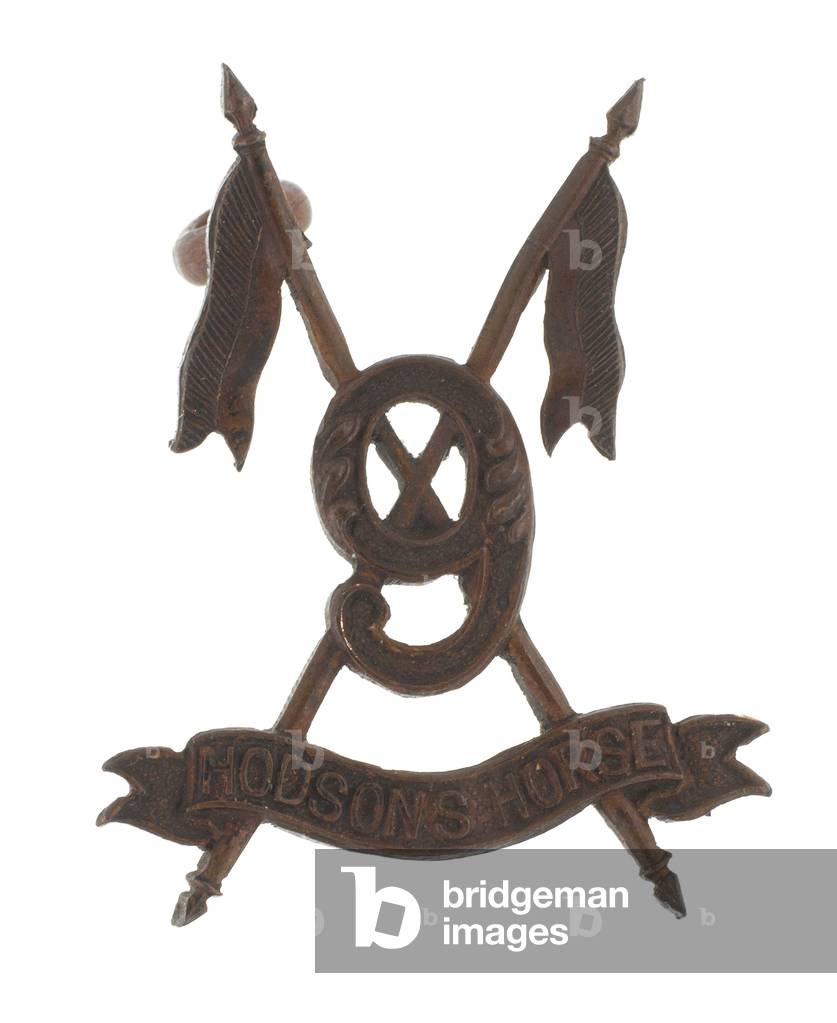 Collar badge, officer, 9th Hodsons Horse, 1903-1922 (metal)