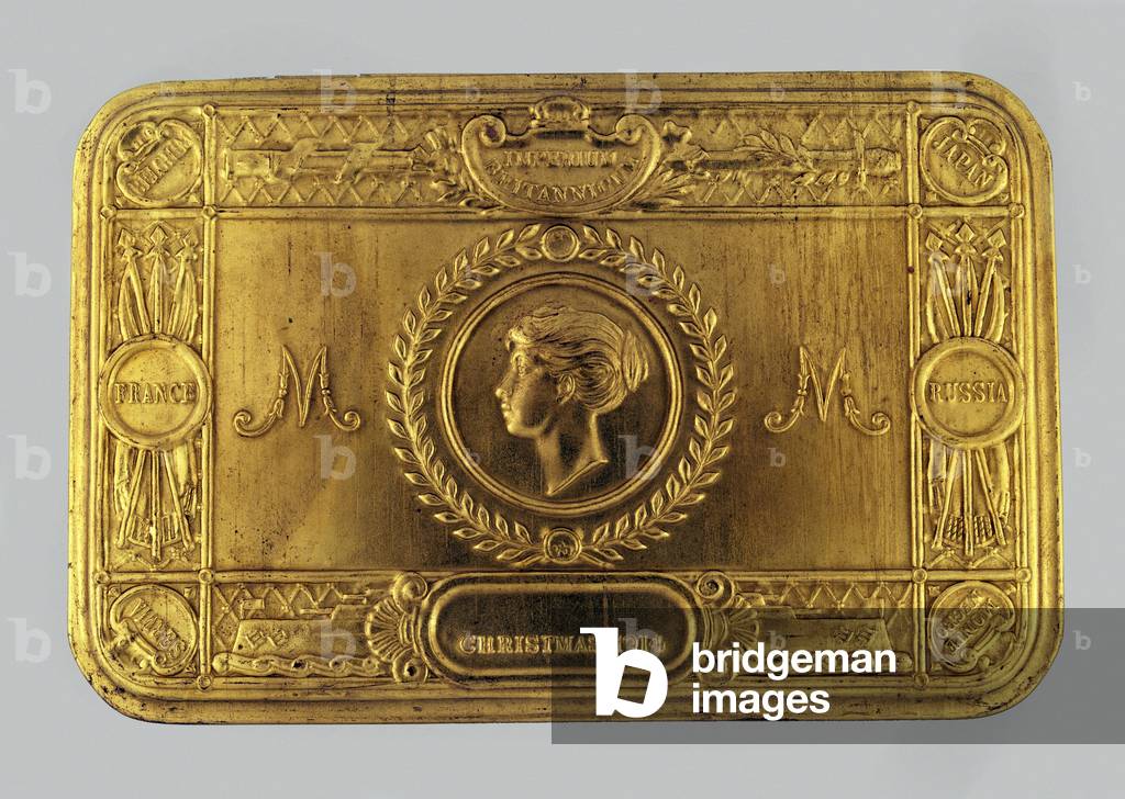 Princess Mary gift tin, with sweets, for non-smokers, 1914 (metal) 