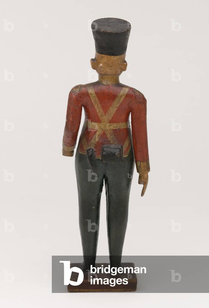 Carved wooden figure of a British officer of the 3rd Madras (European) Infantry, 1854 circa (wood)