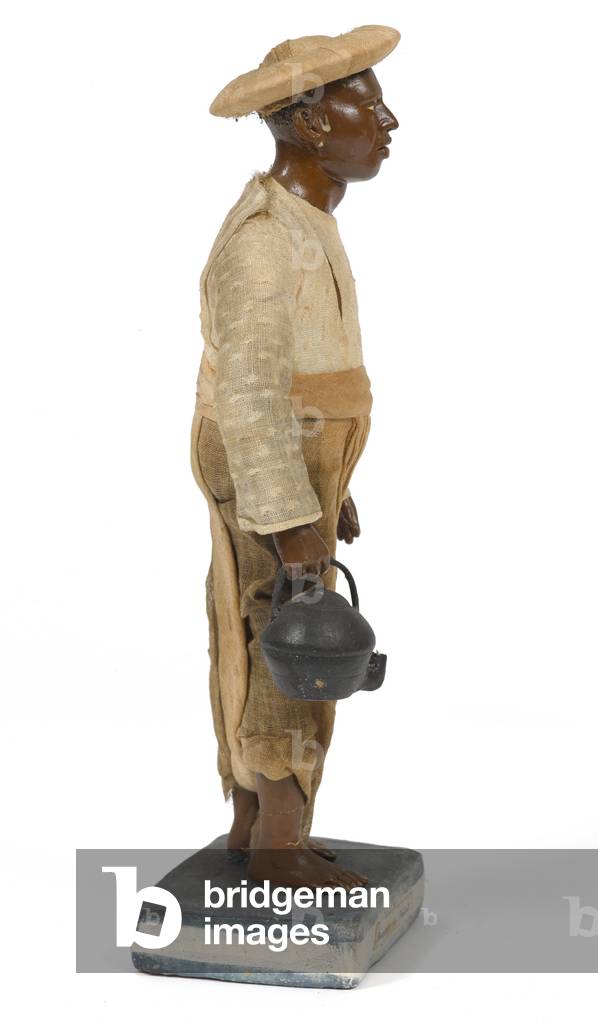 Bearer or Valet, terracotta figurine, India, c.1880 (statuette)