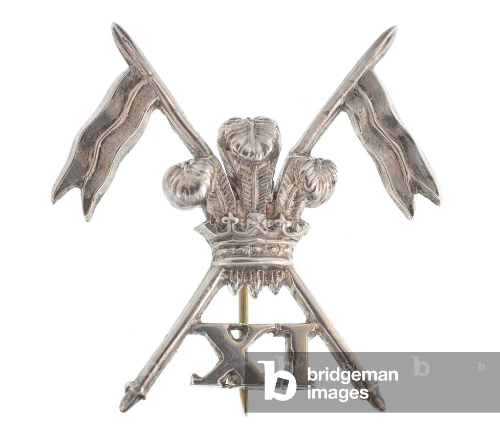 Cap badge, officer, 11th (Prince of Waless Own) Regiment of Bengal Lancers, 1876-1922 (metal)